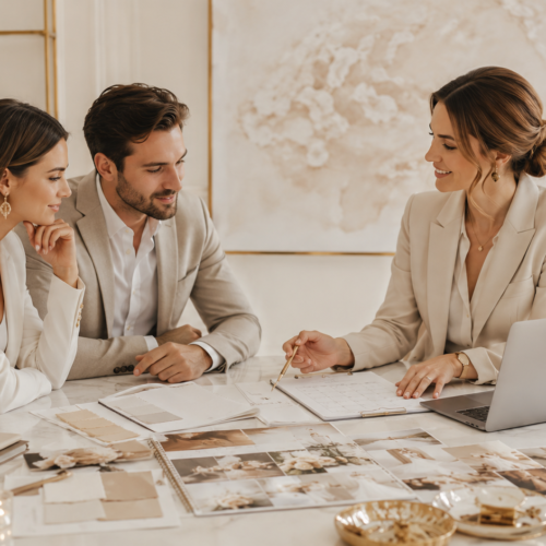 Wedding Planner omawia z parą młodą wybór usługodawców i plan organizacji ślubu